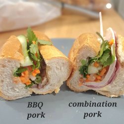 Dp Saigon Subs - BBQ pork (left), combination pork (right)