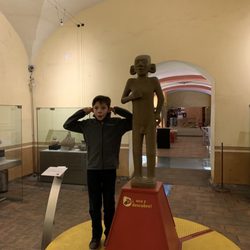 Museo Regional Potosino - Adolescente Huasteco and my son