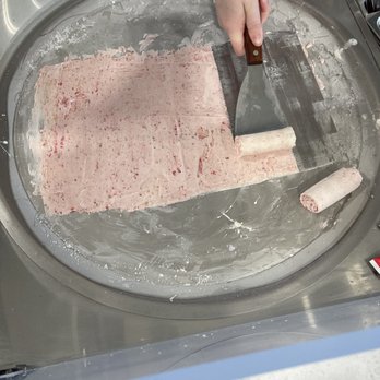 Cryo Rolls - Rolling the strawberry cheesecake - Ice Cream & Frozen Yogurt Near Me - Bellingham, Washington