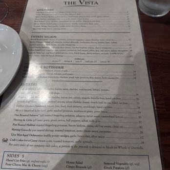 The Vista - The menu - Bars Near Me - Greenville, South Carolina The Vista - The menu - Bars Near Me - Greenville, South Carolina