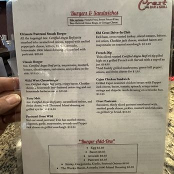 Crest Bar & Grill - American Near Me - Bakersfield, California