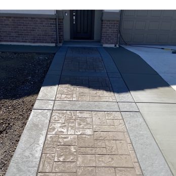 Innovative Concrete Solutions - This was the original lay of the main walkway on Oct 7th. Notice how flush the edge on walkway meets the sidewalk. - Masonry/Concrete Near Me Innovative Concrete Solutions - This was the original lay of the main walkway on Oct 7th. Notice how flush the edge on walkway meets the sidewalk. - Masonry/Concrete Near Me
