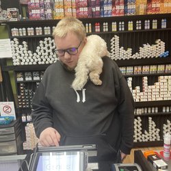 Vape Jungle - Little Remi and one of my FAVORITE employees Dominic.