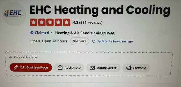 Ehc Heating & Cooling on Yelp