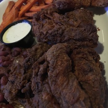 Firefly's BBQ - Southern Fried Chicken with buttermilk gravy, sweet potato fries and red beans and rice - Barbeque Near Me - Marlborough, Massachusetts Firefly's BBQ - Southern Fried Chicken with buttermilk gravy, sweet potato fries and red beans and rice - Barbeque Near Me - Marlborough, Massachusetts
