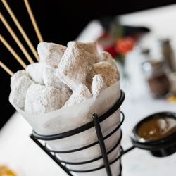 Mambo - Mountain Italian - Zeppolis, a powdered donut-like dessert at Mambo Mountain Italian