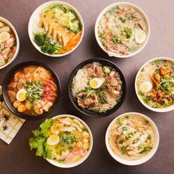 Bone & Broth - An assortment of the pho and noodle dishes offered at Bone & Broth