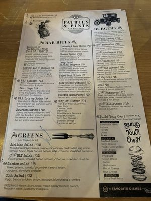 Menu photo 1 Patties & Pints Portsmouth, OH