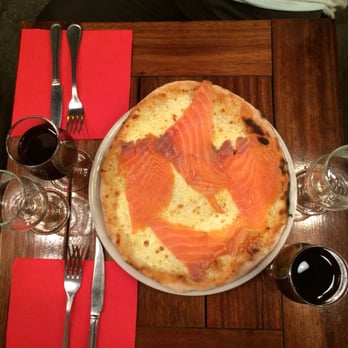 Rim Cafe - Salmon Pizza-very simple but good - Pizza Near Me - Paris, 75 Rim Cafe - Salmon Pizza-very simple but good - Pizza Near Me - Paris, 75