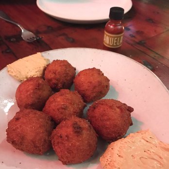 Manuela - Hushpuppies w/ molasses butter - New American Near Me - Los Angeles, California Manuela - Hushpuppies w/ molasses butter - New American Near Me - Los Angeles, California