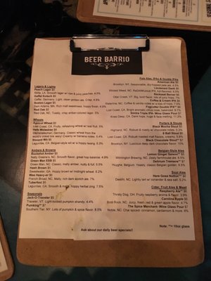 Menu photo 8 Beer Barrio Wilmington, NC