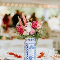Farmhouse Box and Bloom - Wedding centerpiece