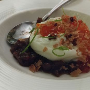 Michael's Restaurant - Burrata with smoked trout roe, pickled beet mustard. - New American Near Me - Santa Monica, California Michael's Restaurant - Burrata with smoked trout roe, pickled beet mustard. - New American Near Me - Santa Monica, California