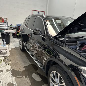 Front windows were tinted