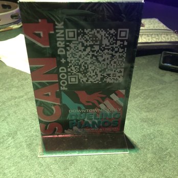 Rec Room - a qr code on a stand - Dance Clubs Near Me - Buffalo, New York