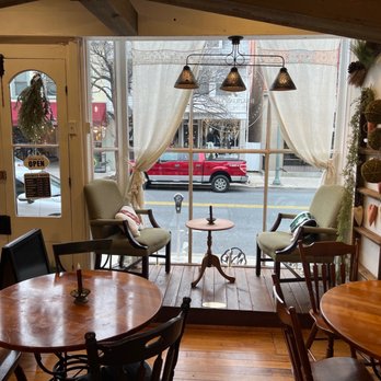 Brazilian Table - a view of a street through a window - Brazilian Near Me - Lititz, Pennsylvania