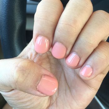 Jolie Nail Spa - Shellac/gel manicure $40. Little sloppy on the thumb cuticle area. - Nail Salons Near Me - Irving, Texas