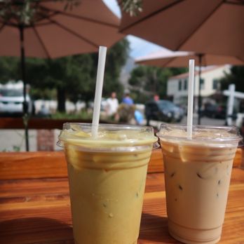 Three Birds - GOLDEN MILK (DAIRY FREE) cashew, coconut, hemp, turmeric, spices Iced LATTE - Cafes Near Me - Ojai, California Three Birds - GOLDEN MILK (DAIRY FREE) cashew, coconut, hemp, turmeric, spices Iced LATTE - Cafes Near Me - Ojai, California