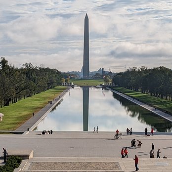 National Mall - View of Washington Monument and Reflecting Pool from Lincoln Memorial - Landmarks & Historical Buildings Near Me - Washington, DC, District of Columbia