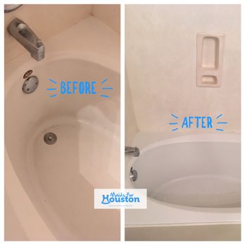 Maids for Houston - Before + After Tub Soak Cleaning - Move Out - Home Cleaning Near Me Maids for Houston - Before + After Tub Soak Cleaning - Move Out - Home Cleaning Near Me