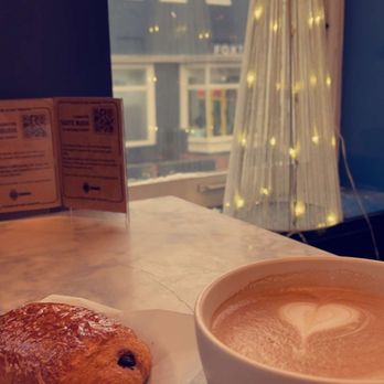 Café Georgetown - Vanilla latte  CHOCOLATE CROISSANT - Coffee & Tea Near Me - Washington, DC, District of Columbia