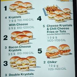 Krystal - Don't judge me... lol... I bought organic juices, doesn't that cancel out the tiny little burgers? lol