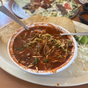 Arbol del Tule - Pozole in red sauce!!! - Mexican Near Me - Anaheim, California Arbol del Tule - Pozole in red sauce!!! - Mexican Near Me - Anaheim, California