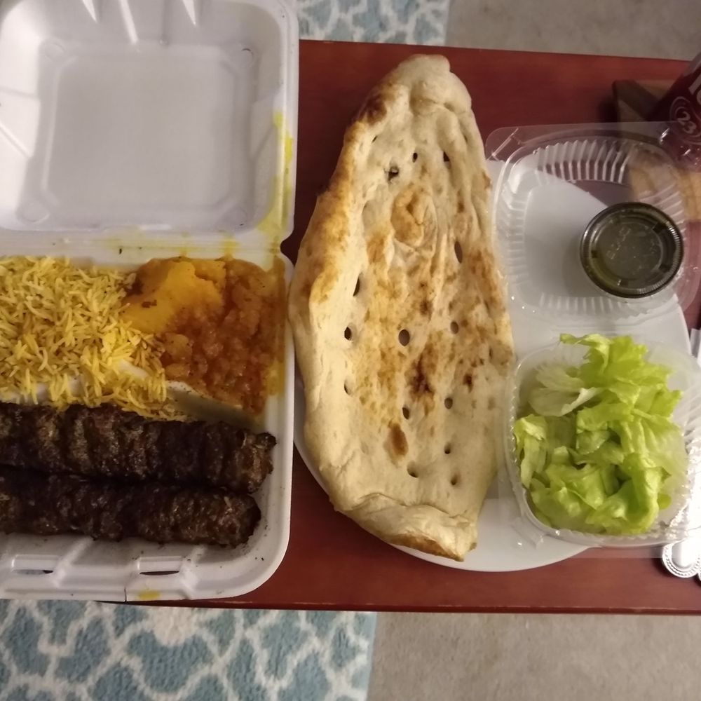 Kabob Corner - Kubideh Kabob, ground beef kabobs, batsami rice, potatoes, side salad, bread. - Afghan Near Me - Stafford, Virginia Kabob Corner - Kubideh Kabob, ground beef kabobs, batsami rice, potatoes, side salad, bread. - Afghan Near Me - Stafford, Virginia