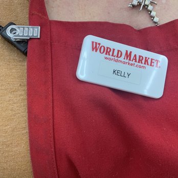 World Market - Kelly Valencia's name tag, took a pic so I'd remember to write a review! - Beer, Wine & Spirits Near Me - Santa Fe, New Mexico
