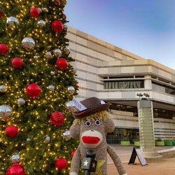 Joel D Valdez Main Library - Me in front of a Cool Christmas tree.