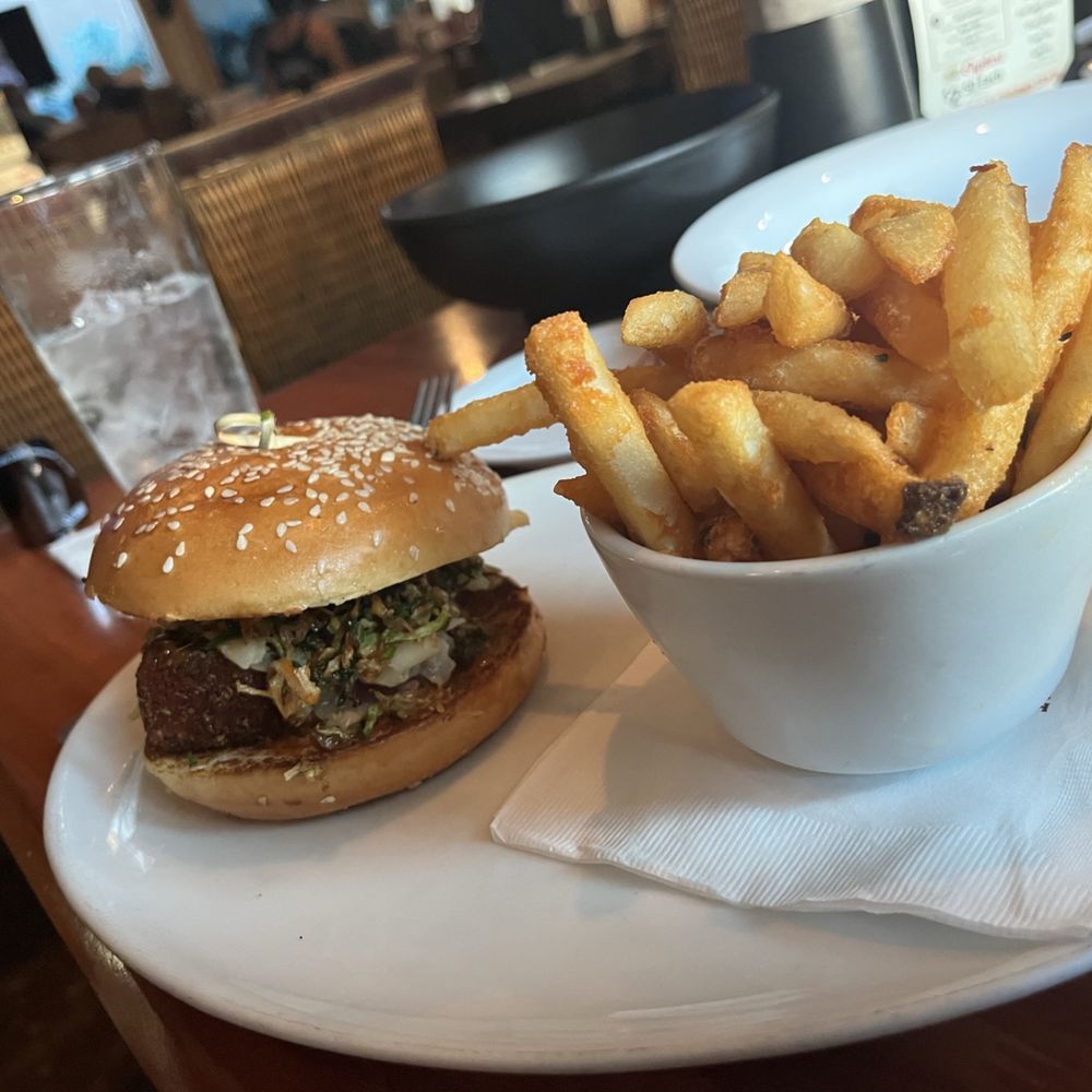 FishBar - Seared Ahi Tuna Burger - Seafood Near Me - Manhattan Beach, California FishBar - Seared Ahi Tuna Burger - Seafood Near Me - Manhattan Beach, California