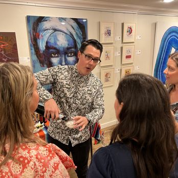 Inconspicuous Art Gallery - Bubbles anyone? Owner James on hosting duties! - Art Galleries Near Me - Del Mar, California Inconspicuous Art Gallery - Bubbles anyone? Owner James on hosting duties! - Art Galleries Near Me - Del Mar, California