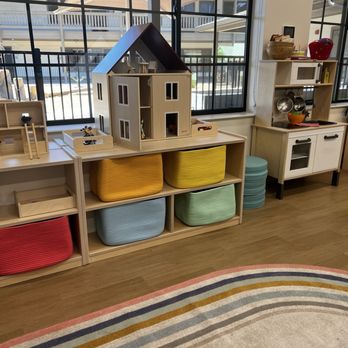 Holistic Home Designs - Toys, birch shelving, colorful soft bins, kitchen, window seat. - Interior Design Near Me Holistic Home Designs - Toys, birch shelving, colorful soft bins, kitchen, window seat. - Interior Design Near Me
