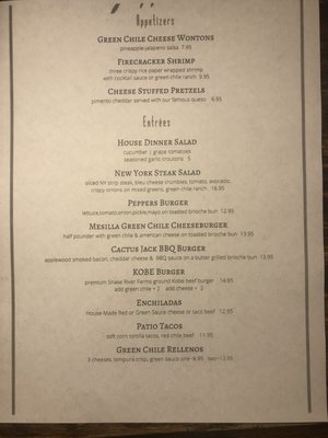 Menu photo 4 Double Eagle Restaurant Mesilla, NM