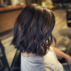 Leigh Babiar Studio - Transformation. Minus 9 inches and a gorgeous chocolate brunette!