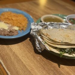 Rice and beans with Al pastor tacos (3) $8.58!!