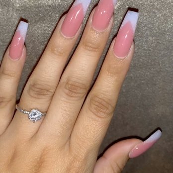Cutz & Clawz - "V" shaped Glitter French tip - Barbers Near Me - Modesto, California Cutz & Clawz - "V" shaped Glitter French tip - Barbers Near Me - Modesto, California