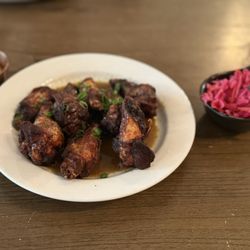Abbey Creek Winery - The OG Crick - Haitian wings and pickled vegetables