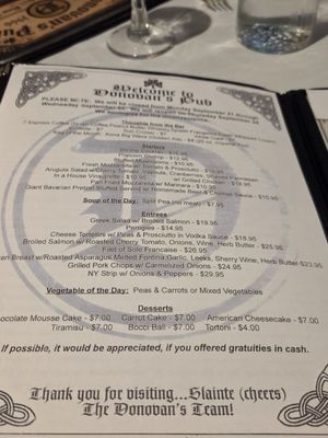 Menu photo 2 Donovan's Pub Woodside, NY