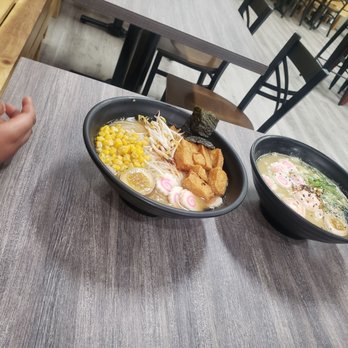 Ramen House & Bubble Tea - Miso broth, rice noodles, fried tofu and fish cakes. Shio broth, ramen noodles, shrimp and fish cakes. - Ramen Near Me - Blue Springs, Missouri