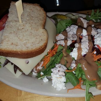 Five Loaves Cafe - Ham and cheese half sammy and arugula salad - American Near Me - Mt Pleasant, South Carolina