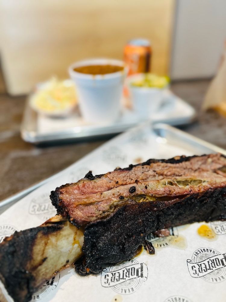 Food from Porter's Real Barbecue