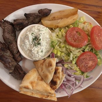 Greek City - Lamb Souvlaki Platter - Greek Near Me - Ramsey, New Jersey Greek City - Lamb Souvlaki Platter - Greek Near Me - Ramsey, New Jersey