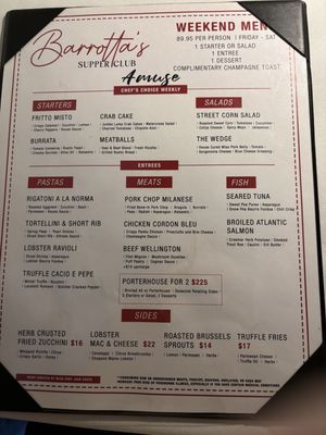 Menu photo 3 Barrotta's Supper Club Huntington, NY Menu photo 3 Barrotta's Supper Club Huntington, NY