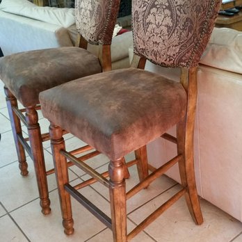 Ming's Upholstery - Faux leather redo on the cushion. The workmanship is beautiful. - Fabric Stores Near Me - Poway, California