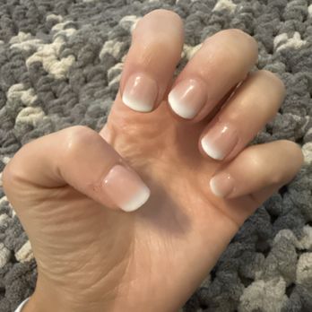 Pretty Q Nails and Spa - Ombré French with dip powder (cost was $60) - Nail Salons Near Me - Surprise, Arizona Pretty Q Nails and Spa - Ombré French with dip powder (cost was $60) - Nail Salons Near Me - Surprise, Arizona