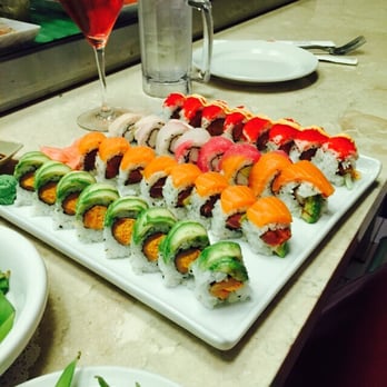 Shiki Sushi - From left to right- Alaskan, Nemo, Rainbow, and White Dragon - Sushi Bars Near Me - Durham, North Carolina