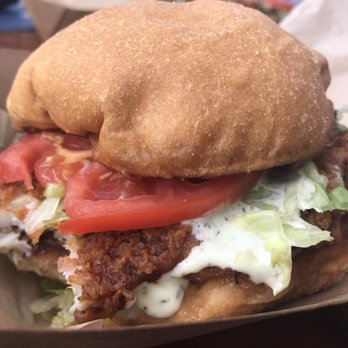 The Gulf - Grouper Sandwich with lemon dill sauce. Perfect!!! - Burgers Near Me - Orange Beach, Alabama