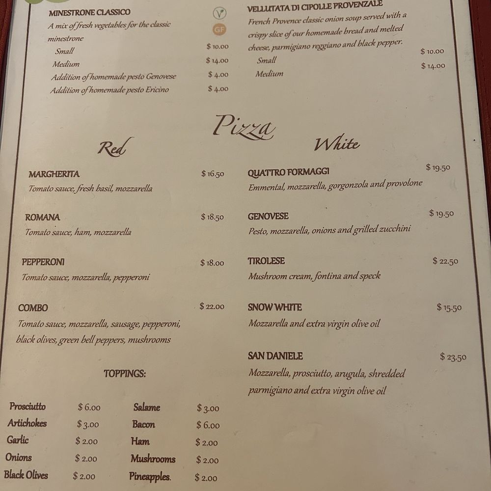 Bedda Mia - Menu - Italian Near Me - Santa Cruz, California