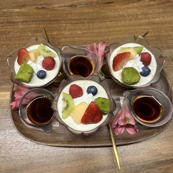 Ichika - Seasonal dessert - hojicha pudding - Sushi Bars Near Me - Milpitas, California Ichika - Seasonal dessert - hojicha pudding - Sushi Bars Near Me - Milpitas, California